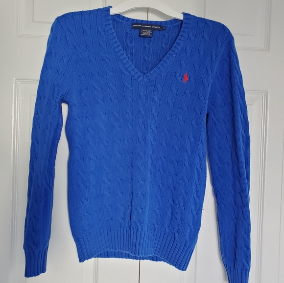 Ralph Lauren Sweaters - Ralph Lauren Sport Cotton Polo V-neck Sweater